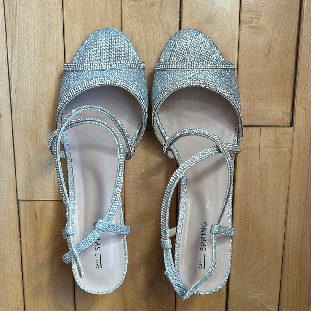 Call It Spring Silver Prom Heels